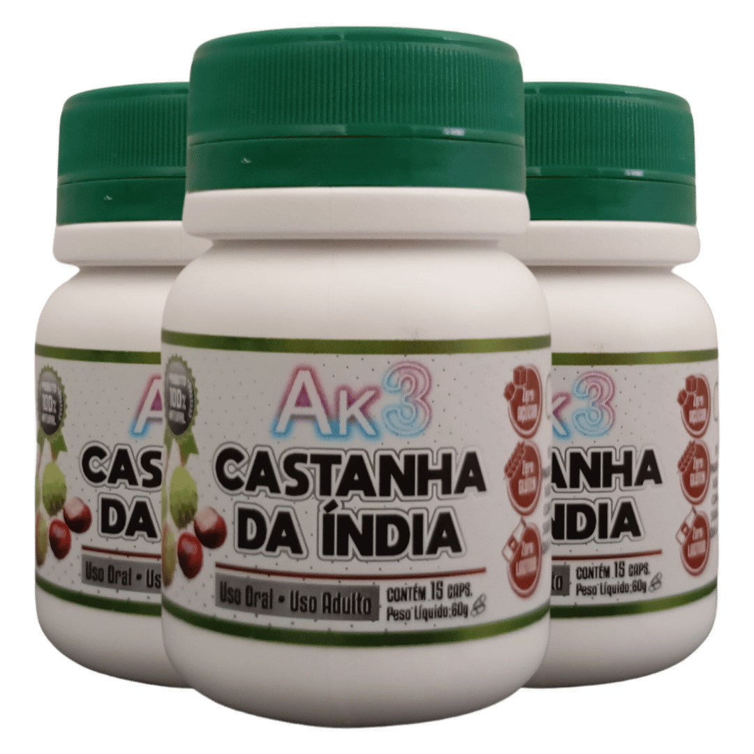 kit 3 potes castanha da india