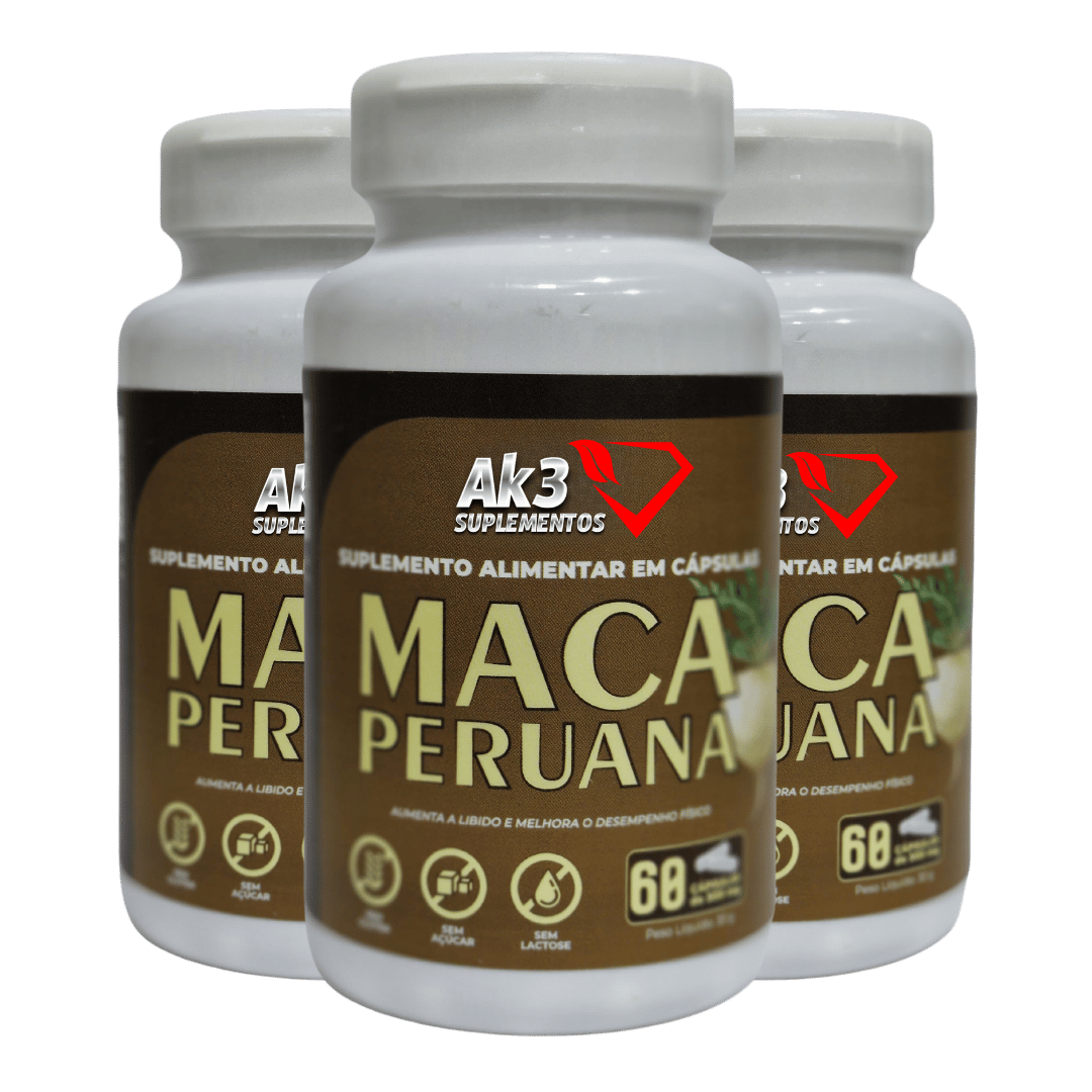 maca peruana ak3 kit 3 potes