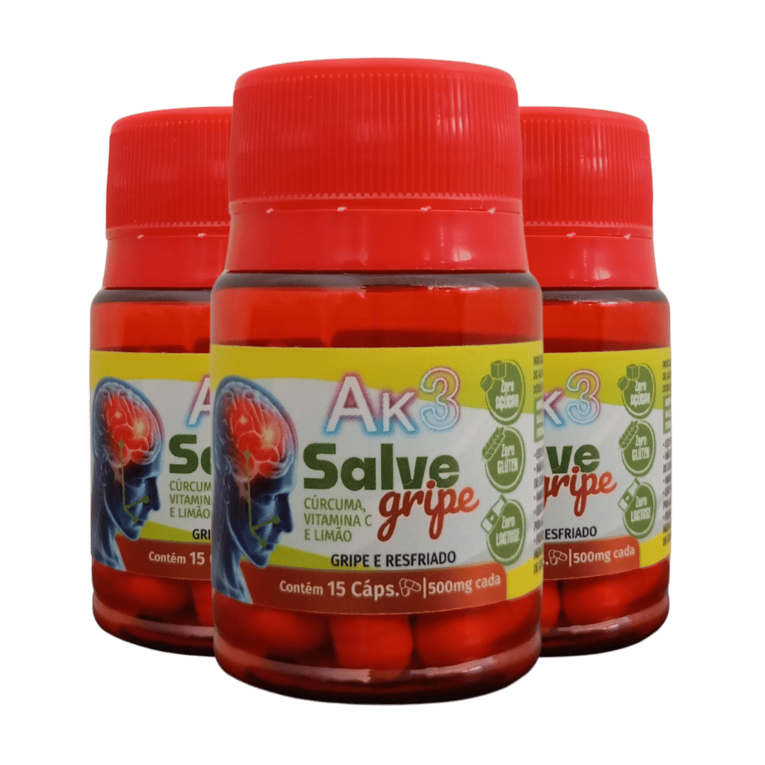 salve gripe ak3 kit 3 potes