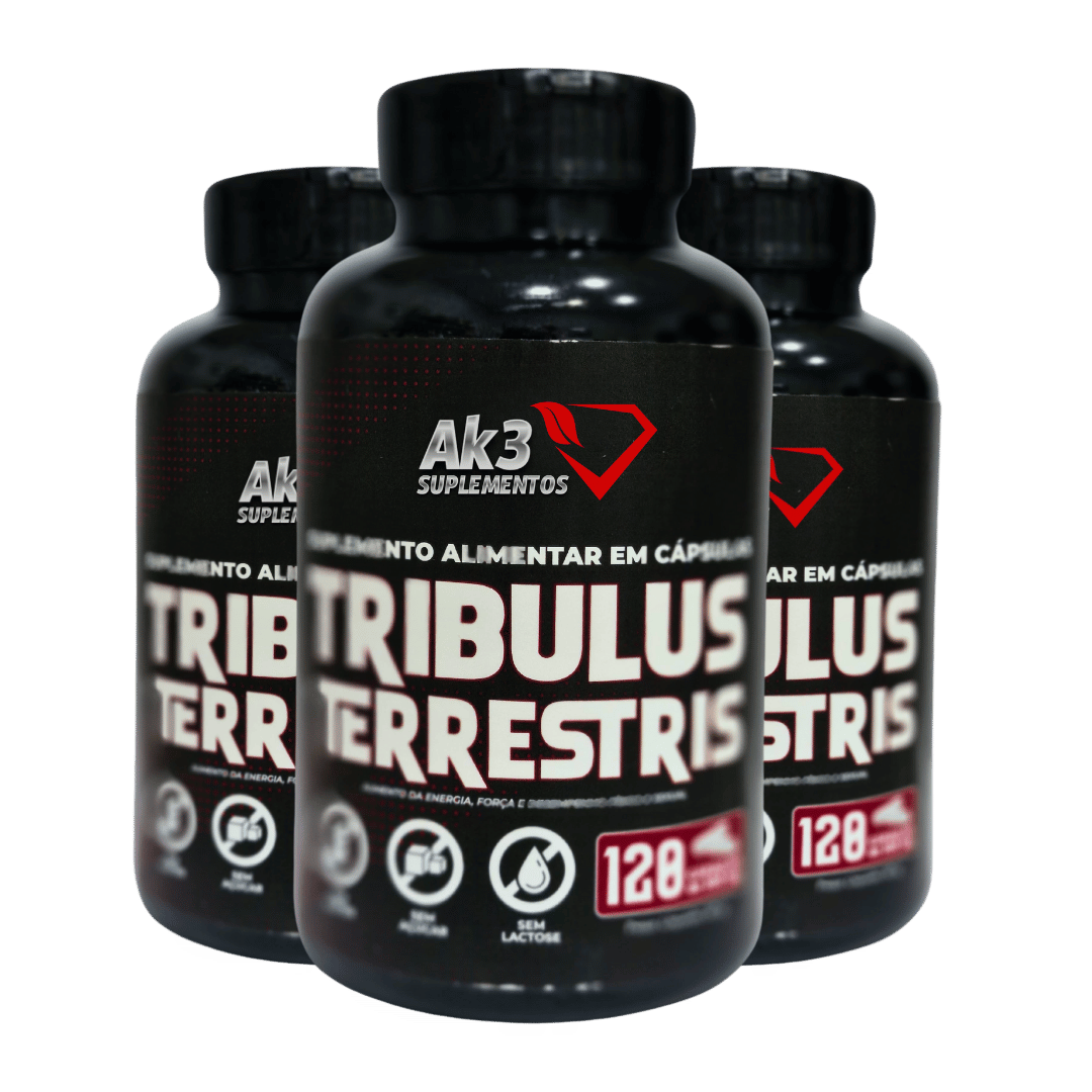 tribulus ak3 kit com 3 potes